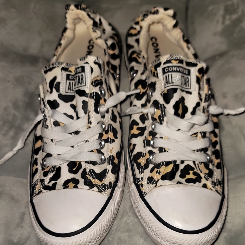 Converse Women Leopard Print Slip On Sneakers